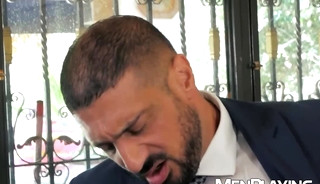 Ripped DILF Marco Napoli reserves his butthole for Damon Hearts dong