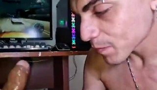 I was playing while he was doing deep throat, I couldn't resist.
