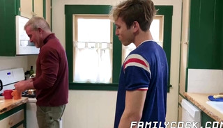 Forbidden sex between jock stepson and his hairy stepdad