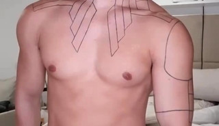 Handsome indonesian jerking off