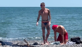 Public beach - he turned me on and we had passionate sex until he came
