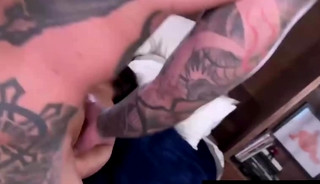 Slutty Brandon Cortez takes my uncut cock deep inside his gaping hole