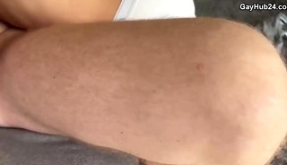 Big fat cock for lucky bottom twink