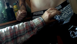 Helping hand cute twink