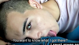 Latino twink's first encounter with a gay double penetration