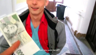 CZECH HUNTER - Czech Hunter Fucks A Horny Twink With His Big Juice Cock