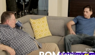 Gay teen is sucking his stepfather's big cock!