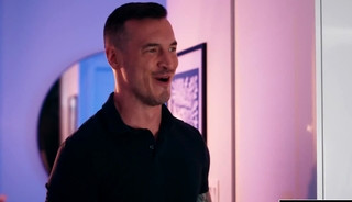 Derek Kage and Enzo Muller jerking off side by side as they watch