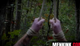 Colt Spence captures Brody Fox for outdoor rope bondage adventure