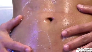 Jock Washes His Friend And Teases Him