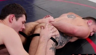 Bareback in the wrestling ring