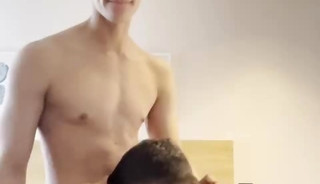 Hot Latin twink fucking his sugar daddy's pussy