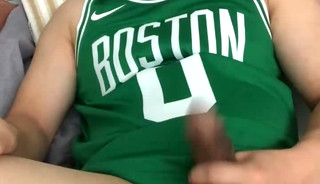 Exposed slave cmk wear basketball jersey play & jerk off