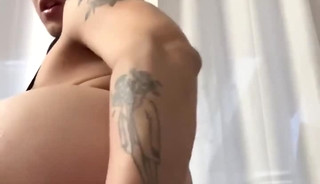 Bunny Ears Femboy Bubble Butt on Huge Dildo