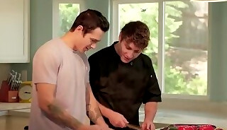 Jayden Marcos fucks his cooking teacher Calvin Banks