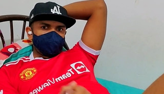 Masked Latino Cock Milking