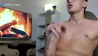 Kayn hot colombian boy big cock cums on cam 5