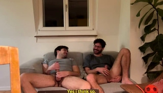 Straight Friend Helps Gay Bro Jerking off