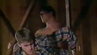 Men in a barn