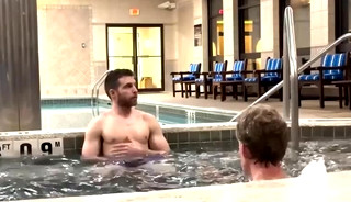Grindr Guy Wanted to Suck Cock at the Public Jacuzzi - Almost Got Caught