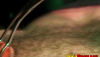 Submissive young man moans as he is gagged and tied up