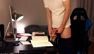 Piss and cum in drinking glass - gay