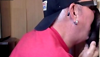 Cocksucking gloryhole mature gay sucks big black dick