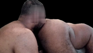 Eating out big hairy daddy butt