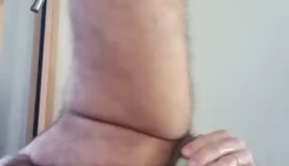 Young trans guy masturbating in pyjama